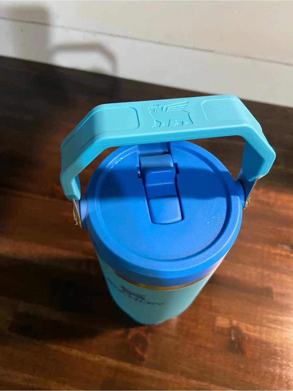 Stanley Blue Insulated Travel Tumbler with Carry Handle - Picture 2 of 4